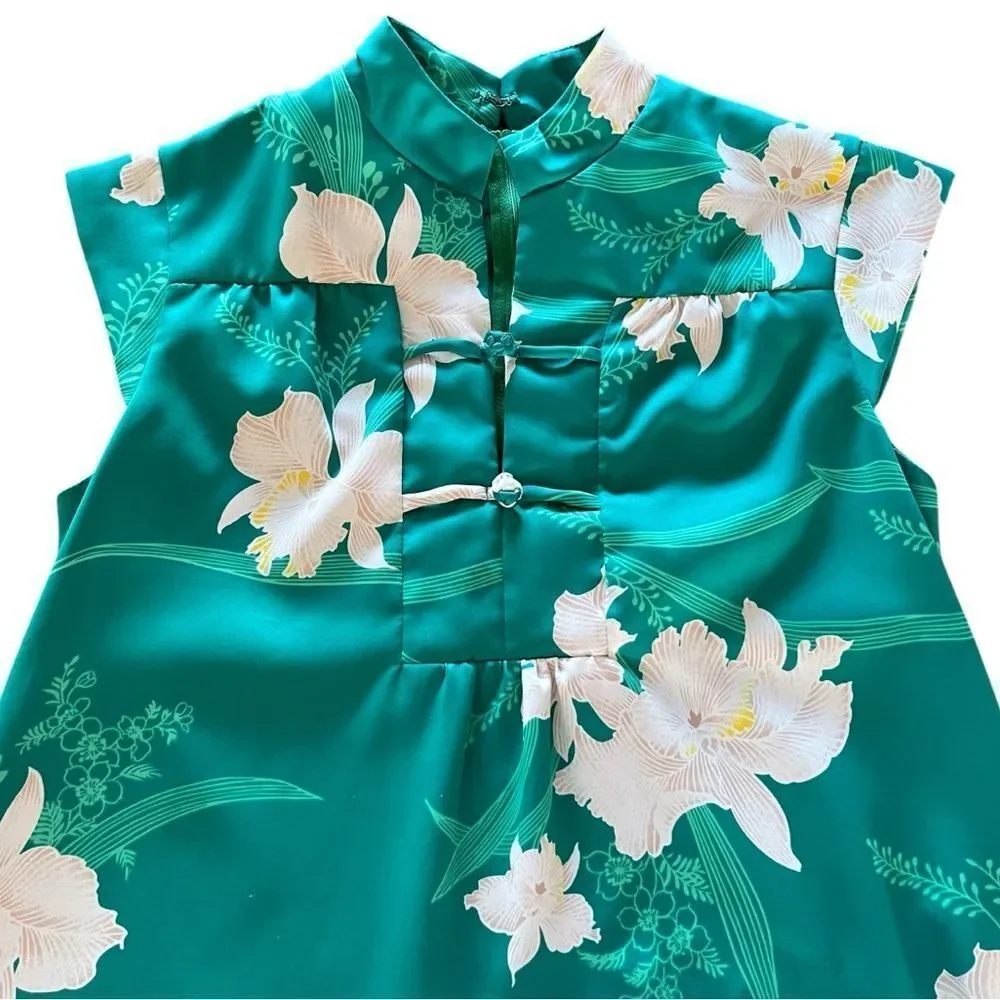 Vintage Otaheite Honolulu Hawaiian Floral Maxi Dress - Picture 3 of 9